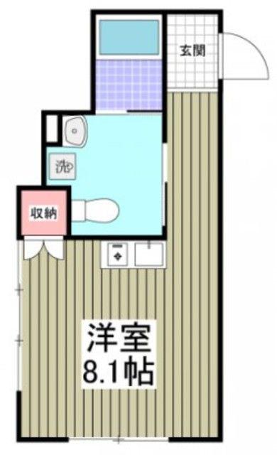 リブレス新河岸V 旧新河岸元寮(ワンルーム/1階)の間取り写真