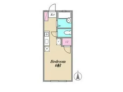 コーポ長谷川(ワンルーム/1階)の間取り写真