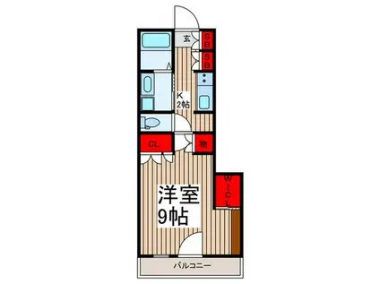 BAUMROOMZWEI(1K/3階)の間取り写真