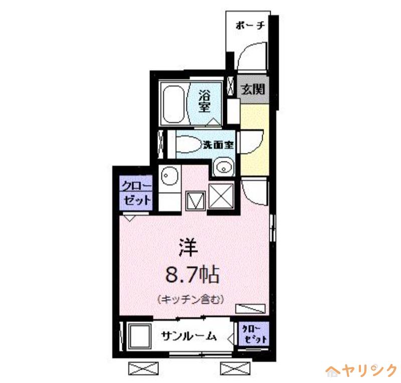 サンエルフIV(1K/1階)の間取り写真