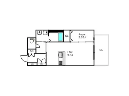 サードプレイス吉塚(1LDK/6階)の間取り写真