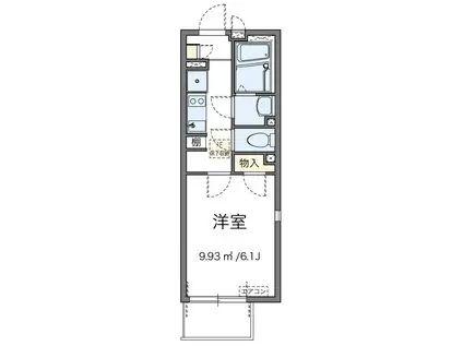 フォルトゥナート(1K/1階)の間取り写真