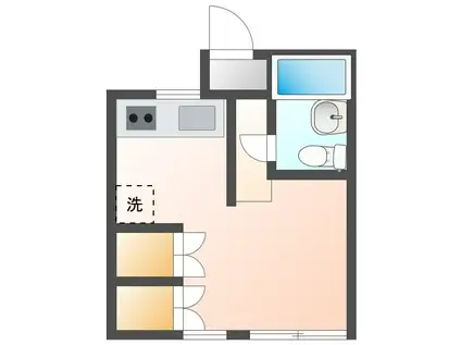 フジアパート(ワンルーム/2階)の間取り写真