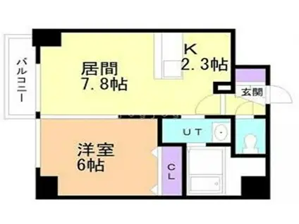 プレミアム210(1LDK/6階)の間取り写真