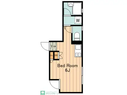 フェリーチェ中野坂上(ワンルーム/1階)の間取り写真
