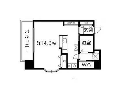 コンフォートEXE一番町(ワンルーム/4階)の間取り写真