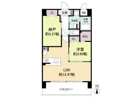 エステート桃山II(3DK/1階)の間取り写真