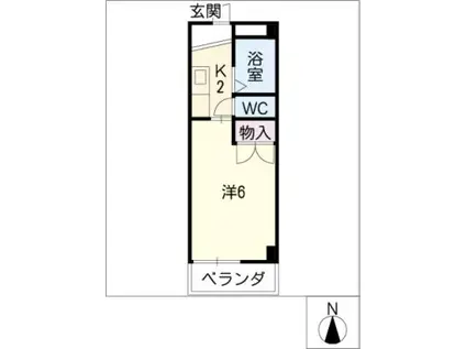 アビニヨン今伊勢(1K/5階)の間取り写真