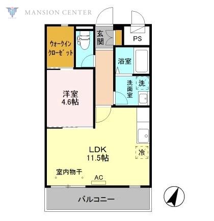ドルチェ(1LDK/3階)の間取り写真