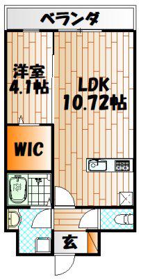 SOLUNA南小倉駅前I(1LDK/5階)の間取り写真