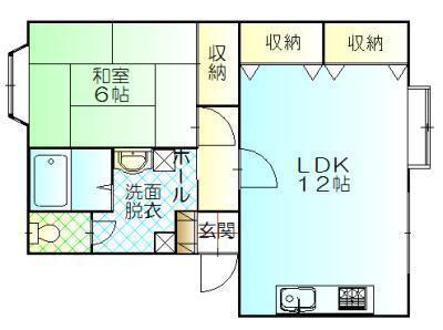 タウニイ・K(1LDK/2階)の間取り写真