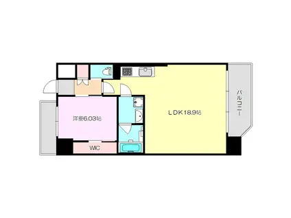 プレジオ新大阪EURO(1LDK/12階)の間取り写真