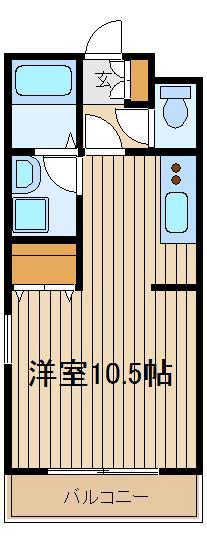 リーガル東大泉(ワンルーム/2階)の間取り写真