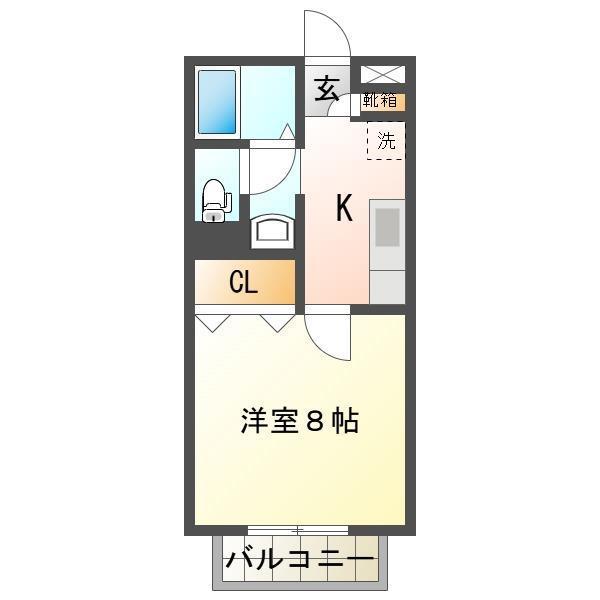 サンロイヤル白山浦(1K/3階)の間取り写真