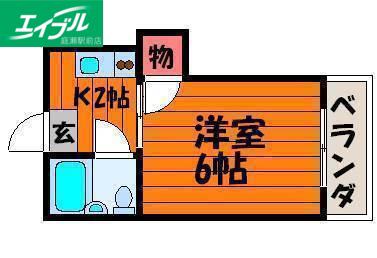 コーポ・ビーナス(1K/1階)の間取り写真
