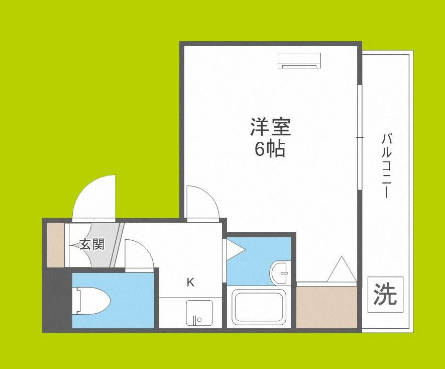 ラフォーレ京橋(1K/3階)の間取り写真