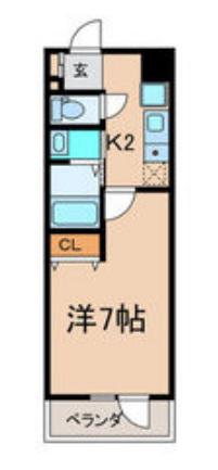 Dコート川崎駅前(1K/5階)の間取り写真