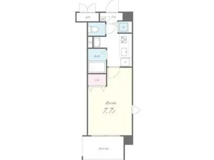 レインボー本牧(1K/3階)の間取り写真