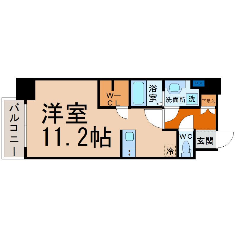 プレサンス千種アイル(1K/2階)の間取り写真
