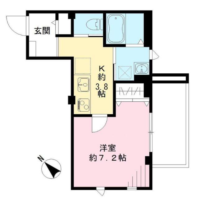 レジデンス泰地(1K/3階)の間取り写真