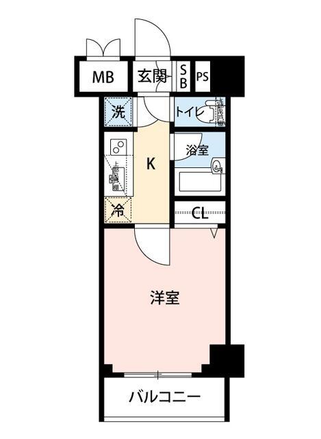 マイナビSTAY渋谷神泉町(1K/3階)の間取り写真