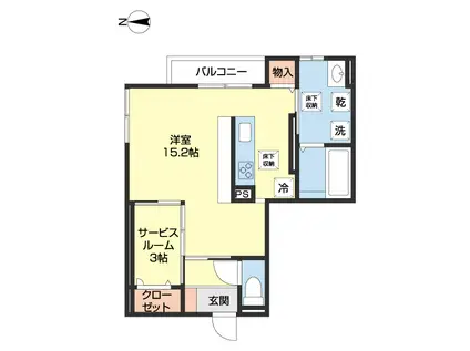 D-ROOM 杉ノ馬場(ワンルーム/1階)の間取り写真