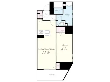 テアトル神南(1LDK/5階)の間取り写真