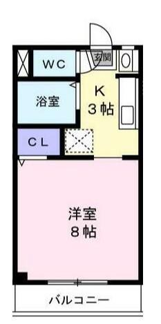 サンアームス(1K/2階)の間取り写真