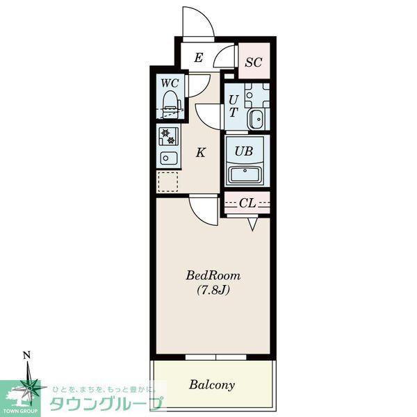 S-RESIDENCE尾頭橋BEAUTE(1K/9階)の間取り写真