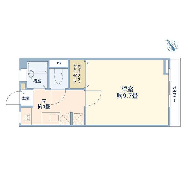 日吉第五コーポ別館(1K/4階)の間取り写真