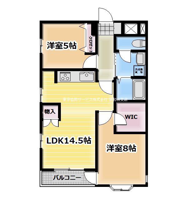 パークサイドテラス(2LDK/1階)の間取り写真
