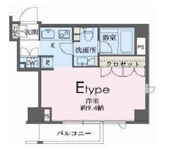 ドゥーエ南麻布(ワンルーム/2階)の間取り写真
