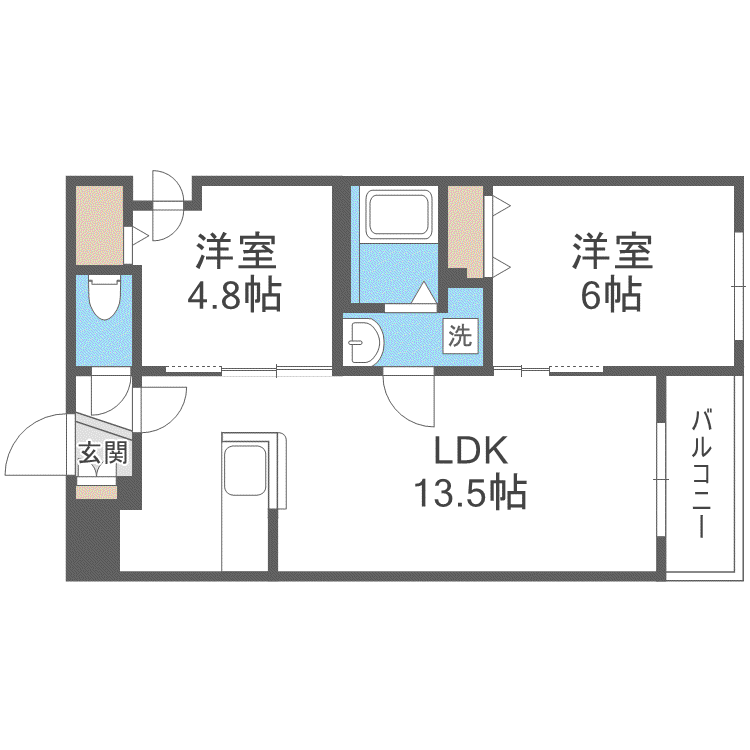 IL LEONE(2LDK/2階)の間取り写真