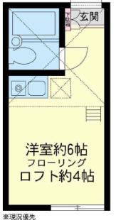 ユナイト鶴見ローレンスカーク(ワンルーム/2階)の間取り写真