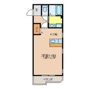 エターナル(ワンルーム/3階)の間取り写真