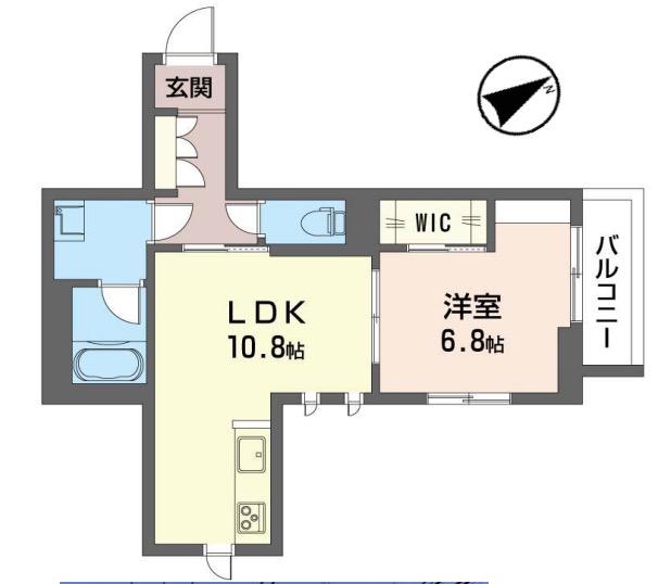 カーサ上目黒(1LDK/2階)の間取り写真