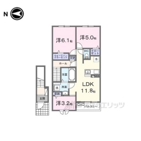 レジデンス マドカ(3LDK/2階)の間取り写真