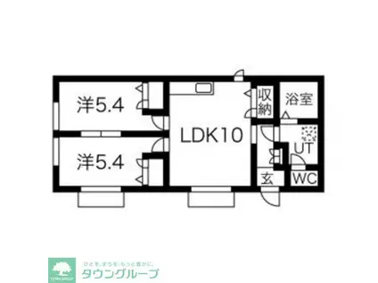 ル・クオン(2LDK/1階)の間取り写真