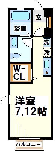 アルエット(1K/1階)の間取り写真