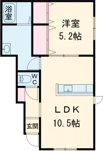KANON(1LDK/1階)の間取り写真