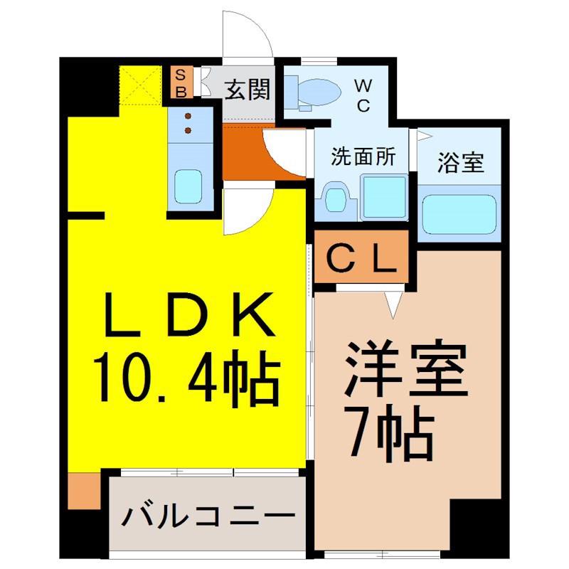 フローラル千種(1LDK/7階)の間取り写真
