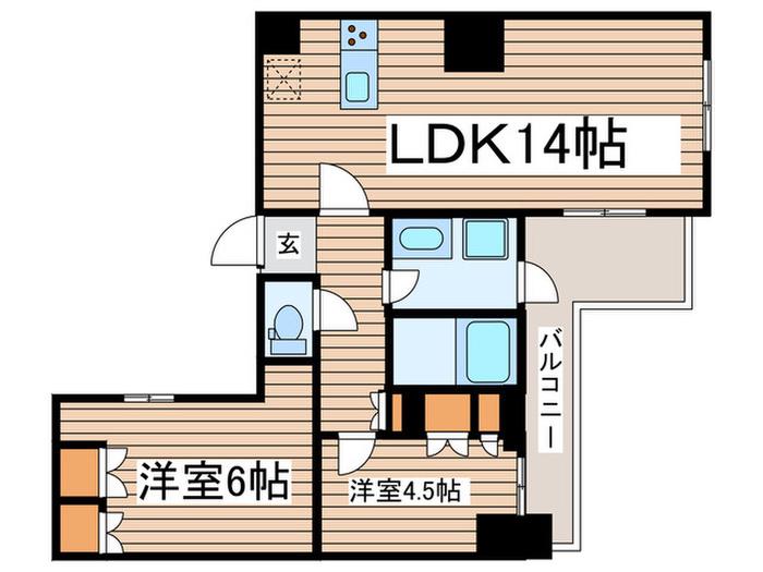 コンフォリア成増グリーンサイド(2LDK/4階)の間取り写真