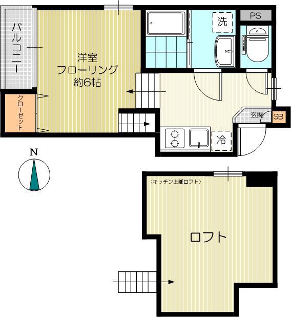 西早稲田アパートメント(ワンルーム/1階)の間取り写真