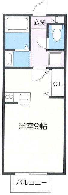 TODOROKI(ワンルーム/1階)の間取り写真