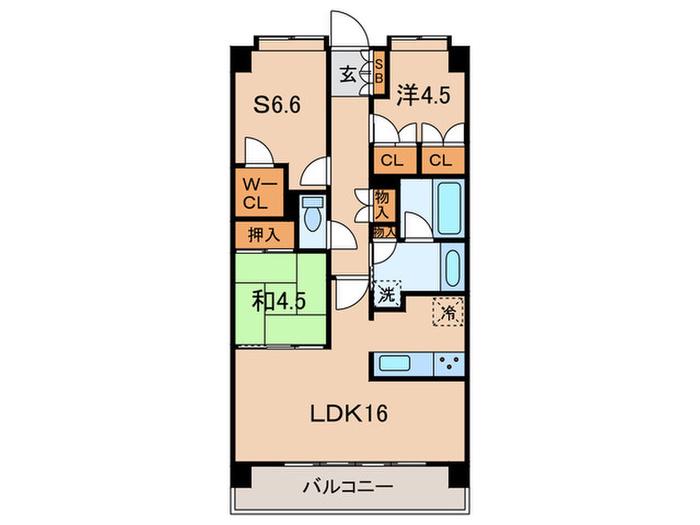 ガーディアンケンズ(2SLDK/3階)の間取り写真
