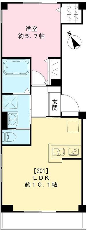 VENT BONEUR(1LDK/3階)の間取り写真