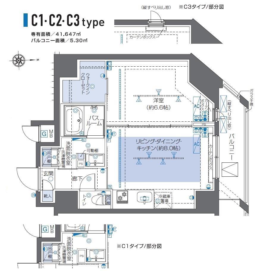 ズーム秋葉原(1LDK/12階)の間取り写真