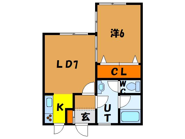 ヴェルドミール湯川(1LDK/4階)の間取り写真