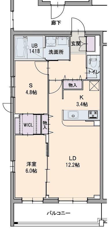 ナカノハイツパート8(1SLDK/1階)の間取り写真