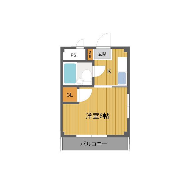 サンズ本庄公園(1K/4階)の間取り写真